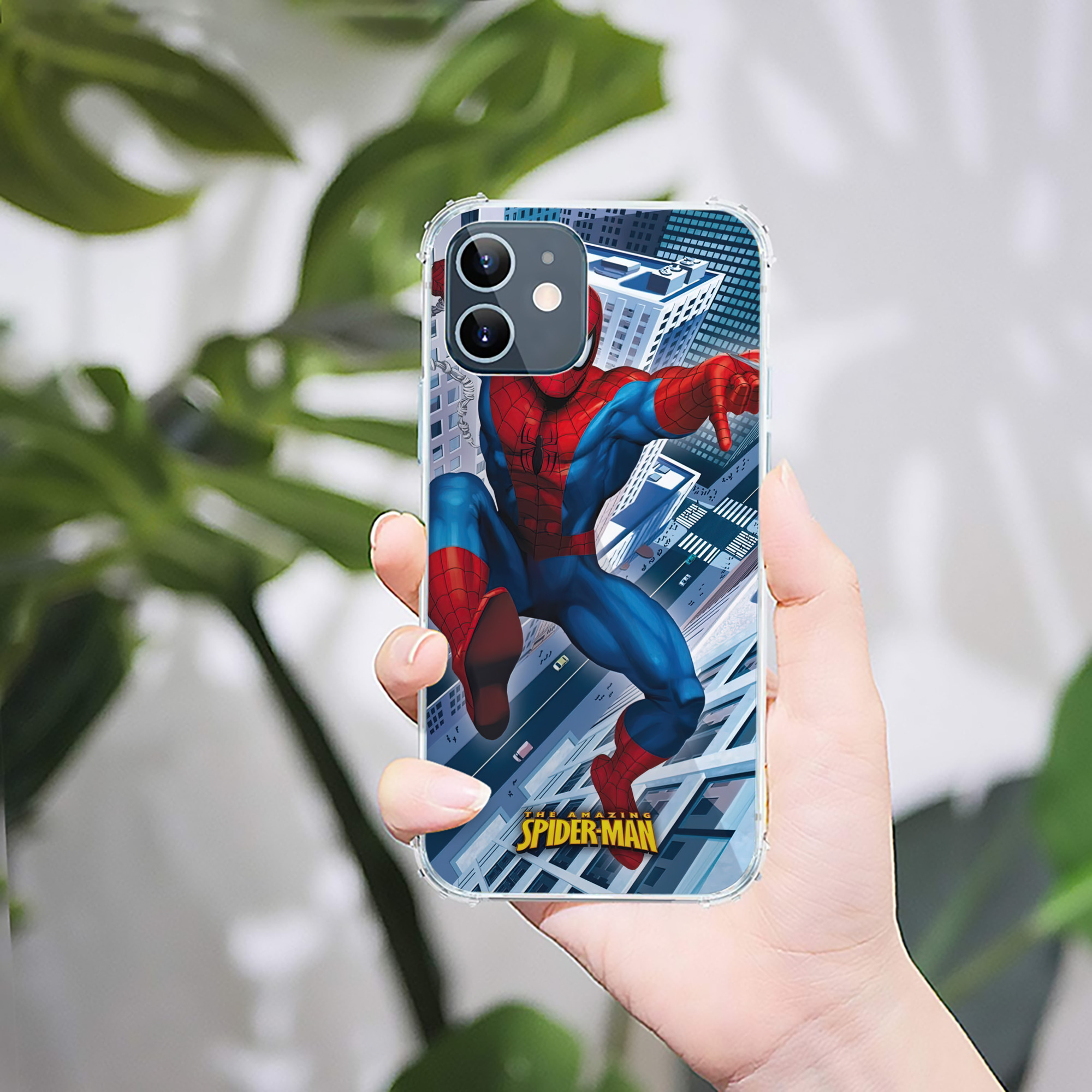 （画像用） Spider Man スパイダーマン 【iPhone 12シリーズ対応】透明スマホケース（クリアソフトケース）